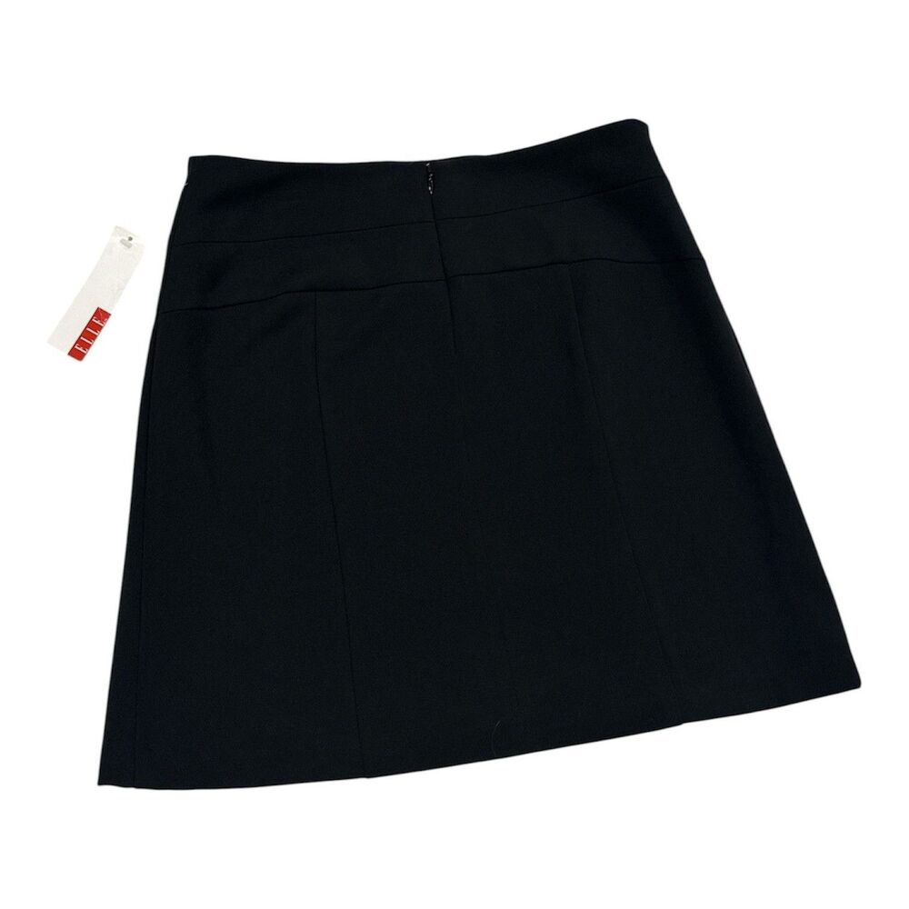Elle Skirt Sz 8 Black Tie Business Career Lined Stretch Back Zipper MSRP$44 - Picture 2 of 9